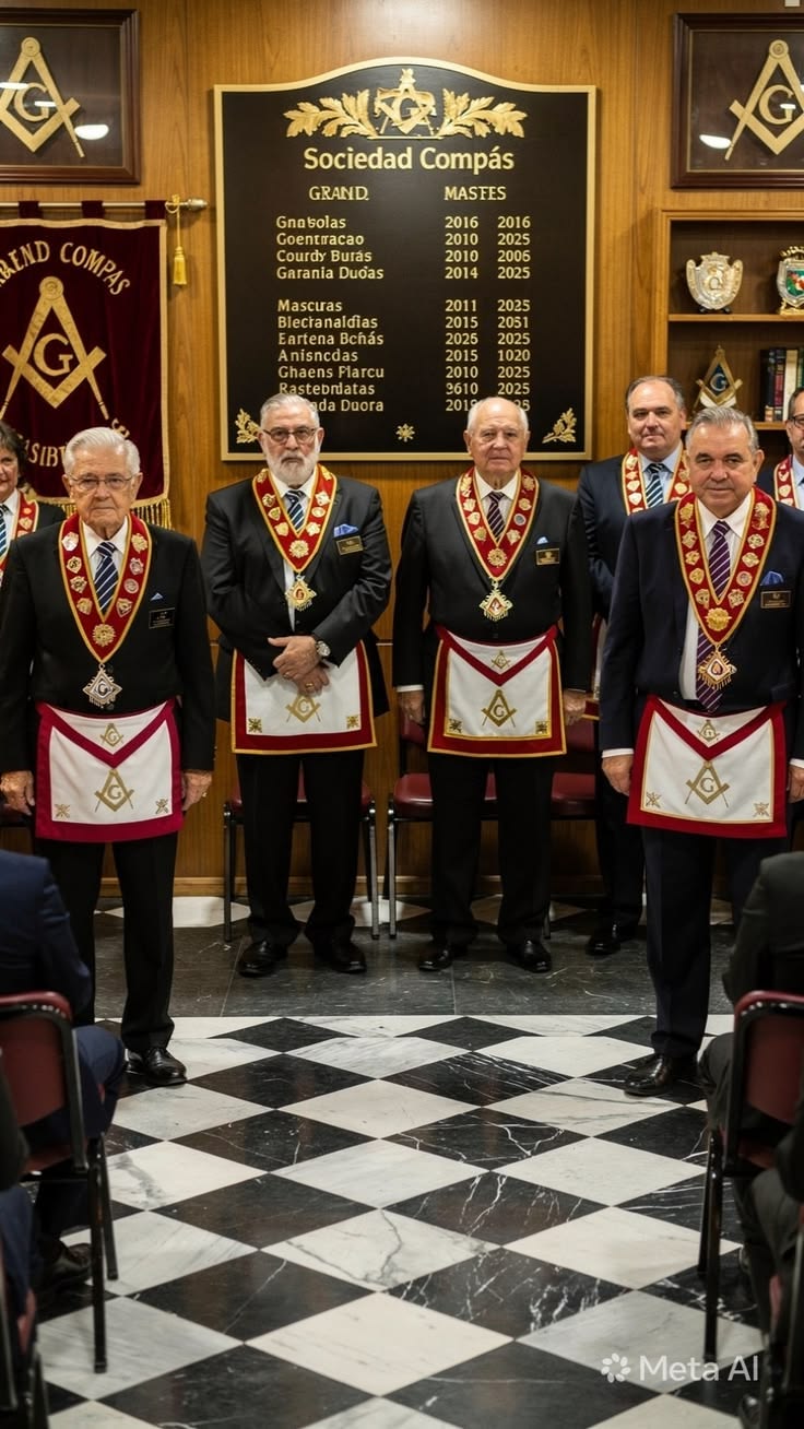 Group photograph of past and present Grand Masters